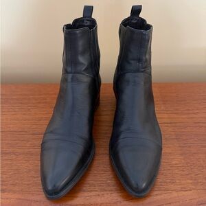 Vagabond Marja Black Leather Ankle Boots